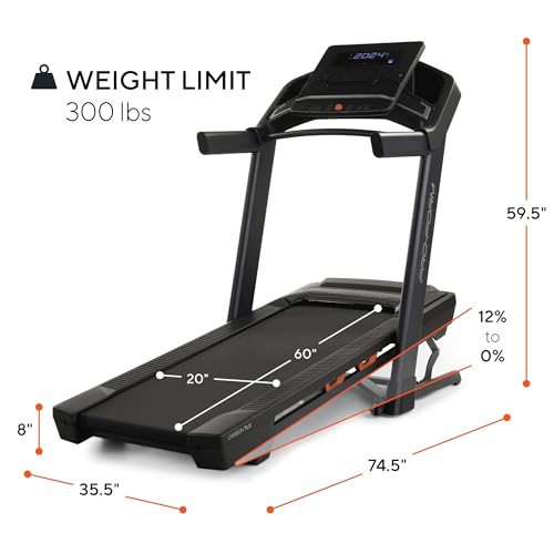 ProForm Carbon TLX; All-New Treadmill for Walking and Running with Built-in Fan and Space-Saving Design